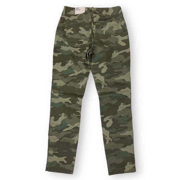 Old Navy Camo Pixie Pants Skinny Leg Green Size 0 New - Picture 2 of 6